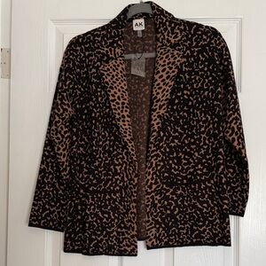 Anne Klein Leopard Print Jacket - Size PS